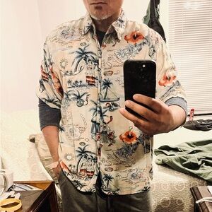 HANA BAY vintage Hawaiian rayon shirt, very good condition men's large